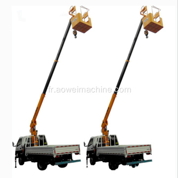 Nouvelle conception de grue hydraulique de camionnette de Boom pour le levage de mini remorque de grue montée sur voiture de chariot élévateur